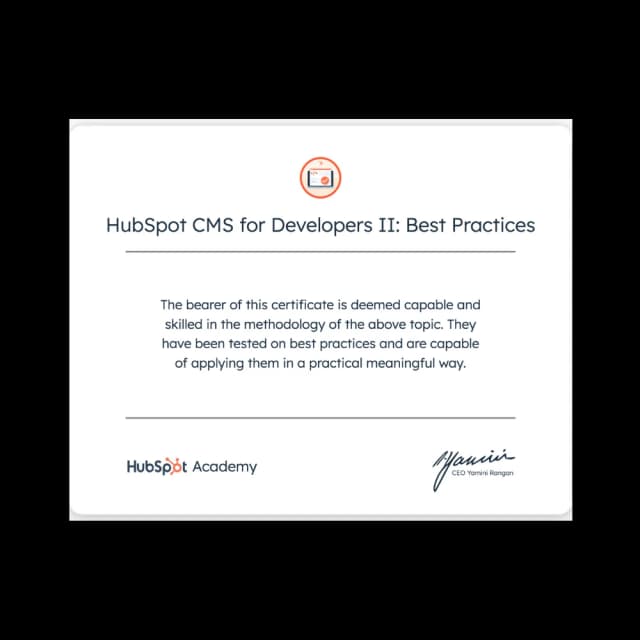 HubSpot CMS for Developers Certification
